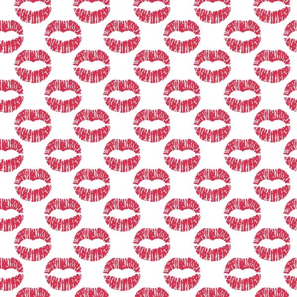 Kırmızı dudaklar ile vektör seamless modeli yazdırır