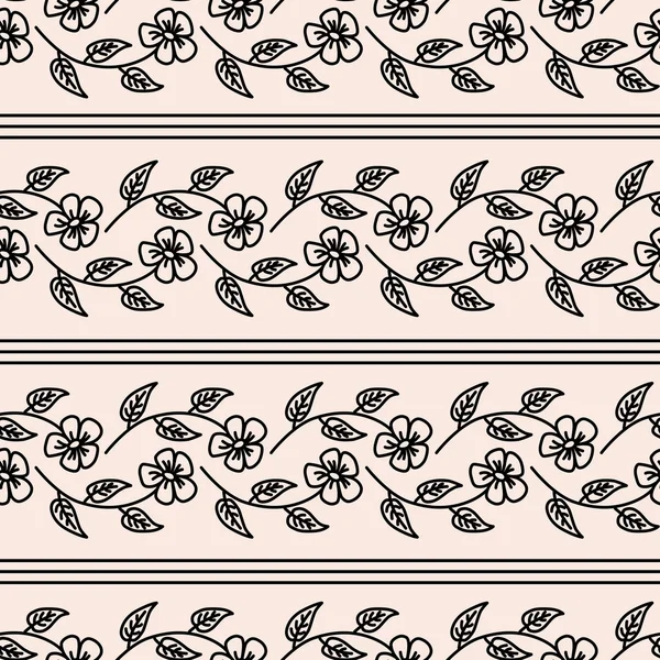 Motif floral sans couture avec des fleurs sauvages — Image vectorielle