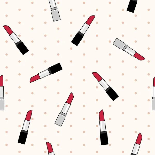 Vektör seamless modeli ile kırmızı rujları