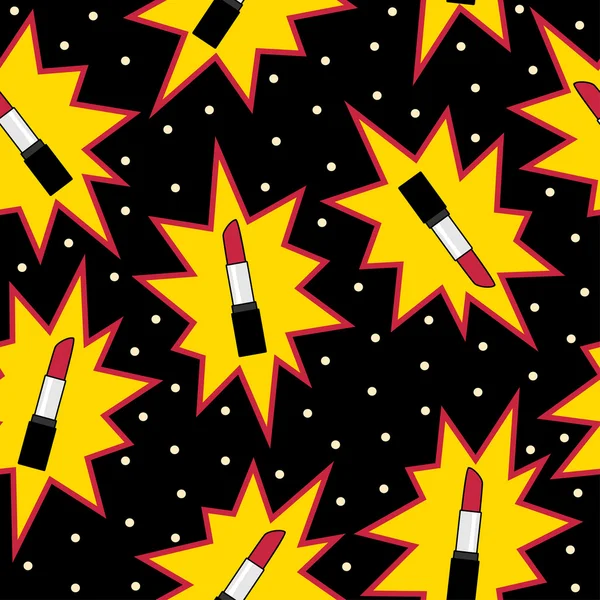 Vektör kırmızı rujları çokgenler ile seamless modeli