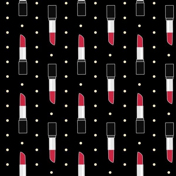 Vektör seamless modeli ile kırmızı rujları