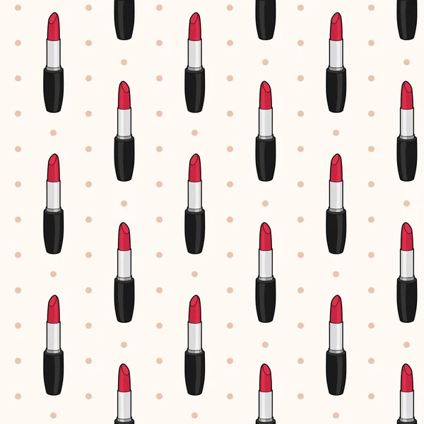 Vektör seamless modeli ile kırmızı rujları