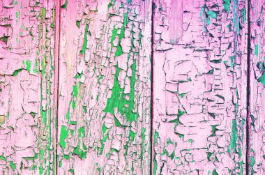 Soyulması boya ile eski renkli ahşap duvar doku