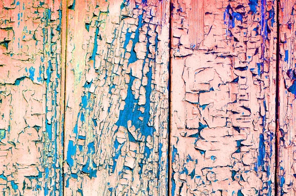 Гранжева барвиста текстура дерев'яних стін з пілінговою фарбою — стокове фото