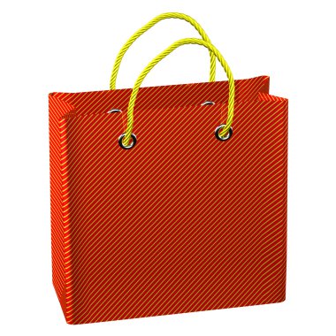 alışveriş çantası, beyaz zemin üzerine izole.