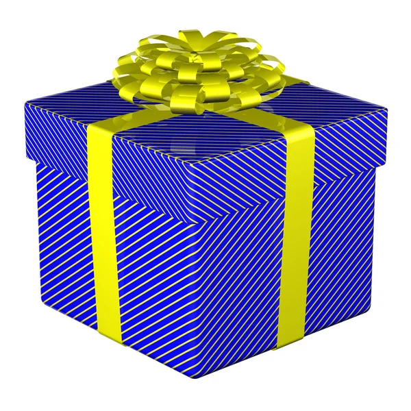 Gift box tied ribbon with a bow — Stock Photo, Image