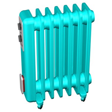 Beyaz arka plan üzerinde izole elektrikli ısıtıcılar.