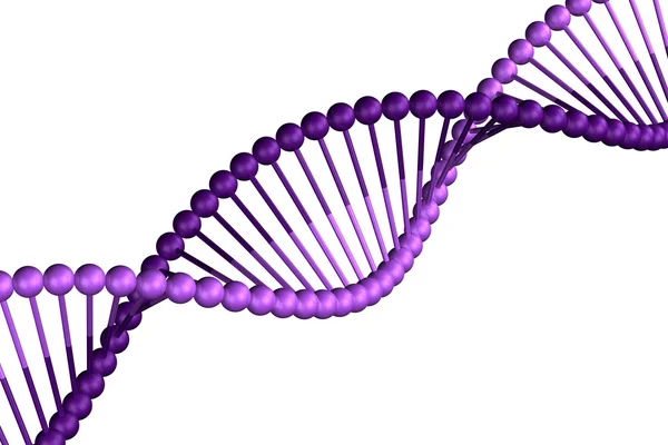 Концепция: ДНК, выделенная на белом фоне . — стоковое фото