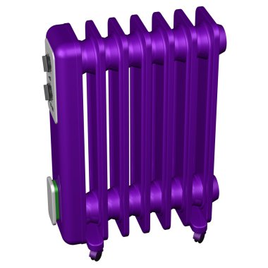 Beyaz arka plan üzerinde izole elektrikli ısıtıcılar.