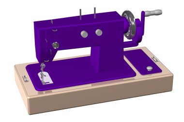 Dikiş makinesi, beyaz arka plan üzerinde izole.