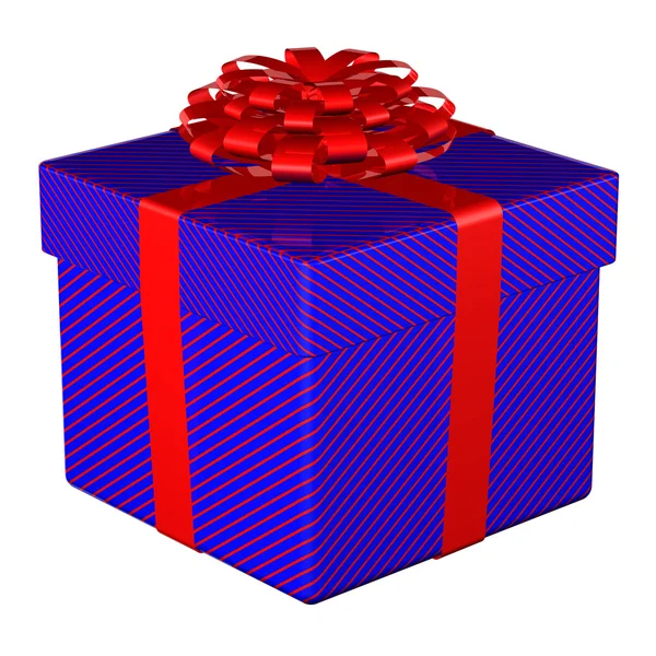 Gift box knutna band med en båge — Stockfoto