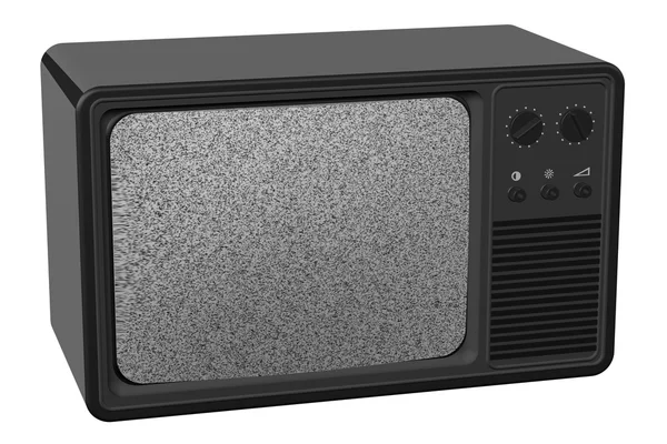 Старый телевизор, изолированный на белом фоне . — стоковое фото