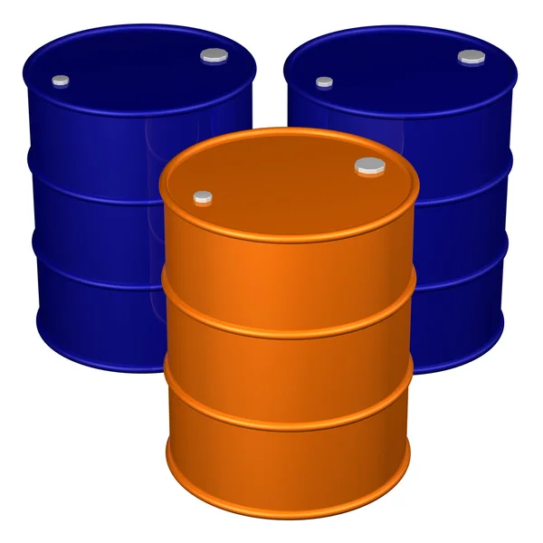 Barrels, isolated on white background. — Stock Photo, Image