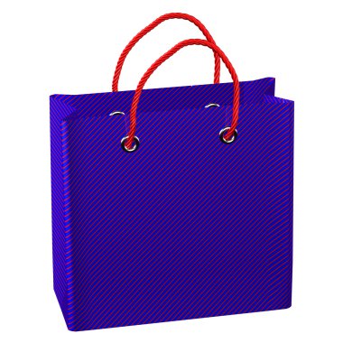 alışveriş çantası, beyaz zemin üzerine izole.