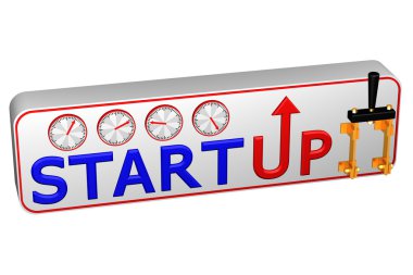 Kavramı: beyaz arka plan üzerinde izole başlangıç.