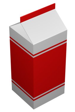 Karton süt. 3D render.