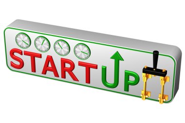 Kavram: başlangıç. 3D render.