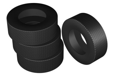 Lastikler. 3D render.