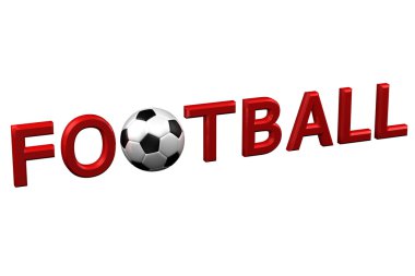 Kavram: futbol. 3D render.