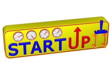 Kavram: başlangıç. 3D render.