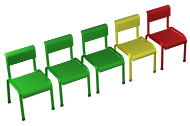 Kavram - bekliyor. 3D render.