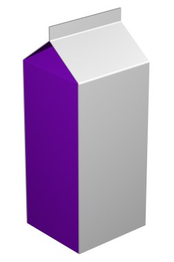 Karton süt. 3D render.