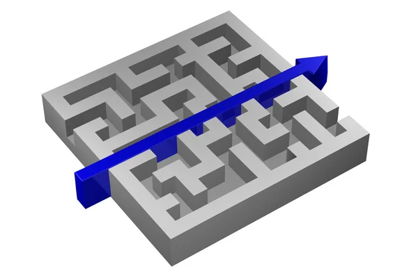Kavram: çözüm. 3D render.