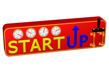 Kavram: başlangıç. 3D render.