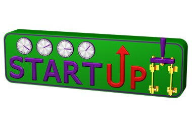 Kavram: başlangıç. 3D render.