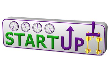 Kavram: başlangıç. 3D render.