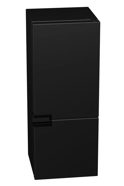 Refrigerador negro. Renderizado 3D . — Foto de Stock