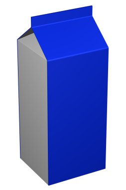 Karton süt. 3D render.