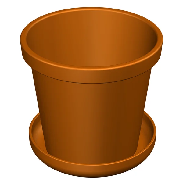 Flower pot. 3D rendering. — Stock Photo, Image
