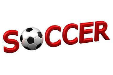 Kavram: futbol. 3D render.