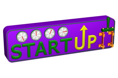 Kavram: başlangıç. 3D render.