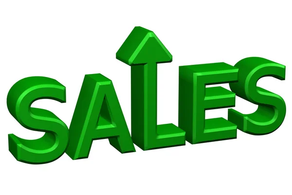 Concept: word sales with arrow. 3D rendering. — Stock Photo, Image