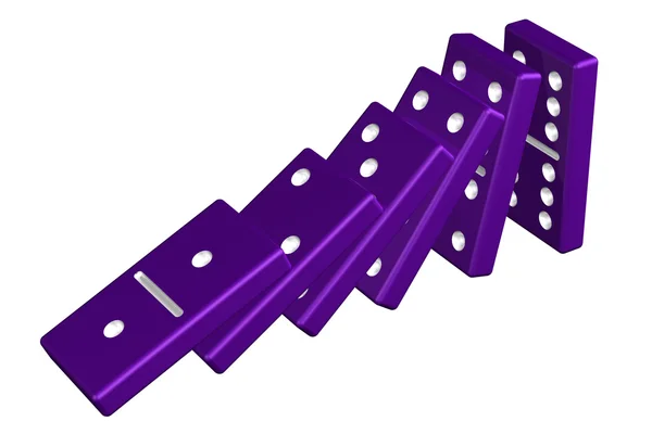 Konsept: domino etkisi. 3D render.