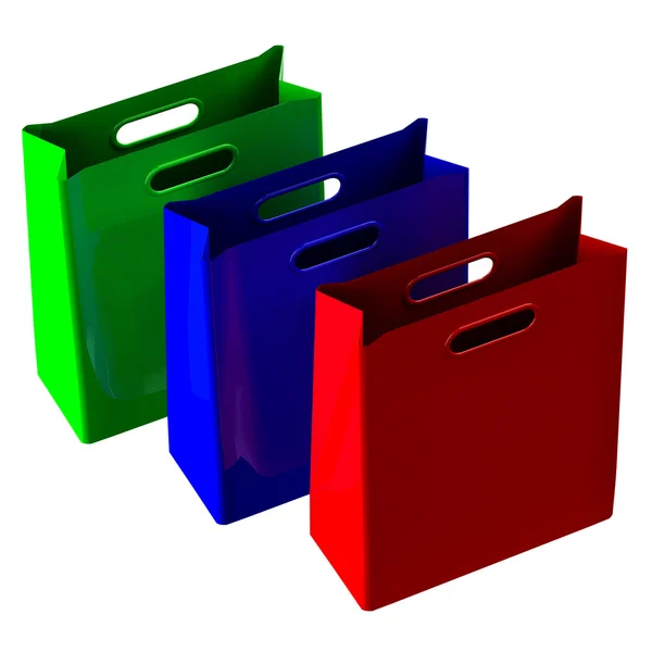 Shopping bags. 3D rendering. — Stock Photo, Image