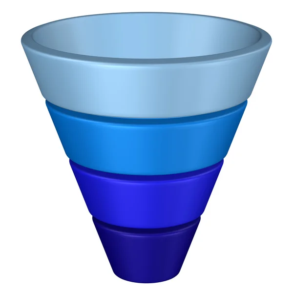 Поняття: купити воронку. 3D візуалізація . — стокове фото
