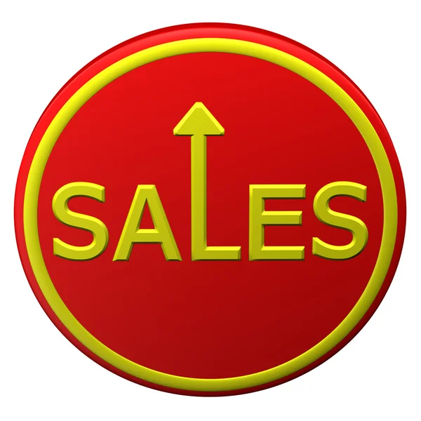 Concept: woord sales met pijl. 3D-rendering. — Stockfoto
