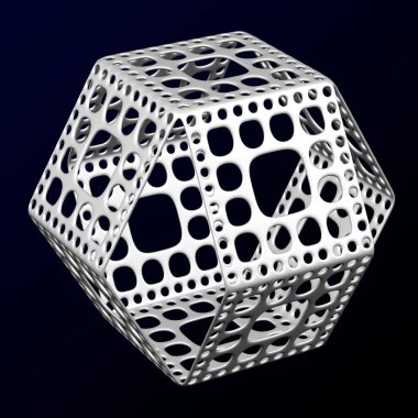 Abstarct background - White cellular structures on the black and dark blue background. 3D rendering.