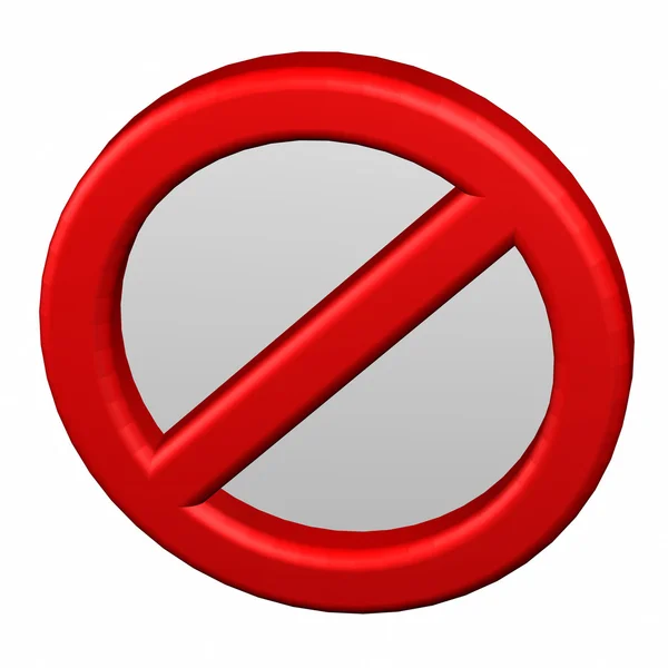 Znak zakazu — Zdjęcie stockowe