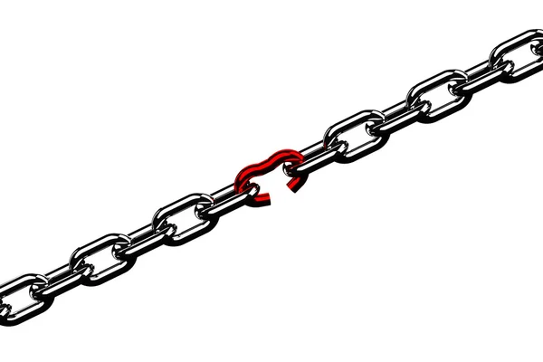 Złamany łańcuch — Zdjęcie stockowe