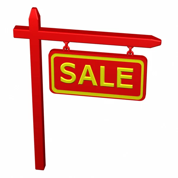 Pijler met teken verkoop — Stockfoto
