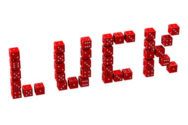 Word Luck written dices