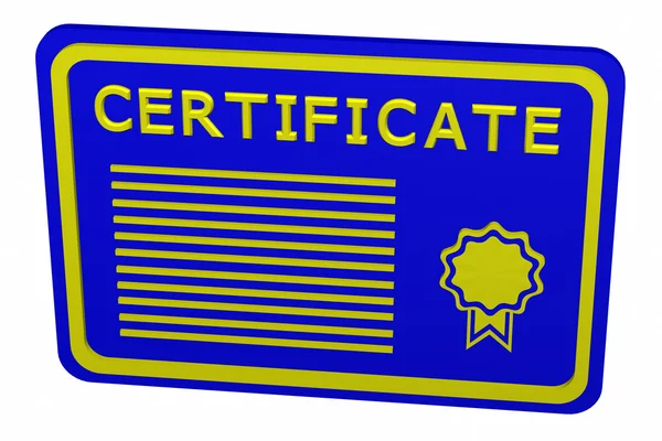 Kavram: sertifika — Stok fotoğraf