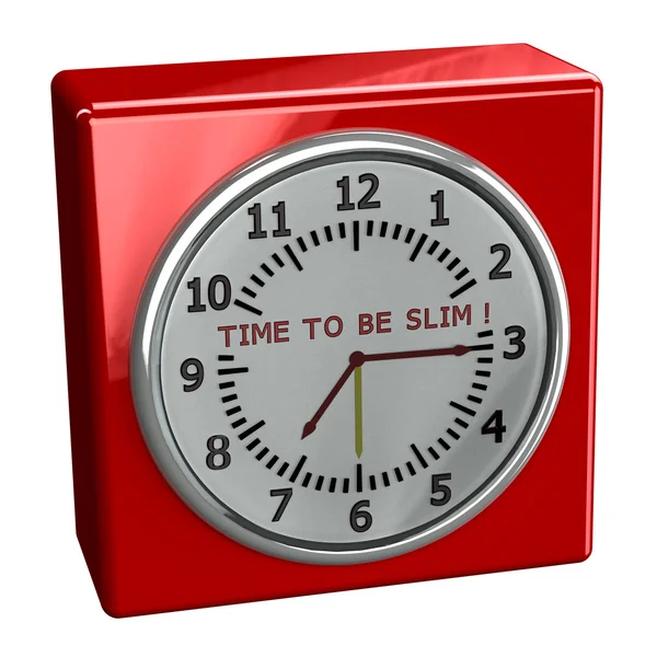 Red watch with words time to be slim — Stock Photo, Image