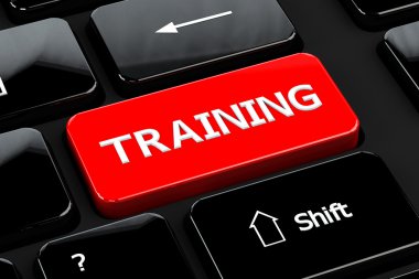 Bilgisayar klavye zemin üzerine eğitim