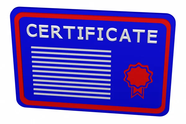 Kavram: sertifika — Stok fotoğraf