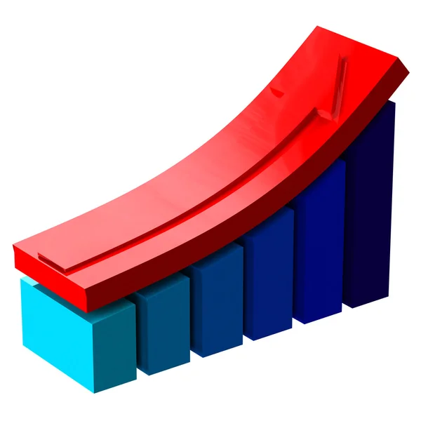 Finanční koncept: růst izolovaných na bílém pozadí — Stock fotografie
